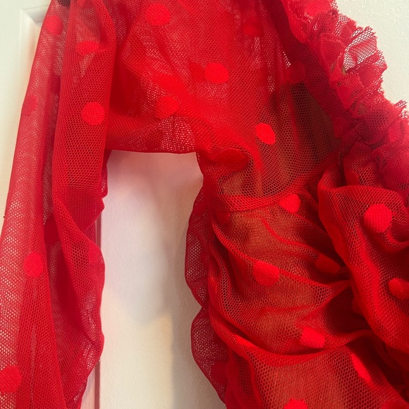 REVOLVE MAJORELLE Red Valentines 💌 Ruched Party Cocktail Mini Size Medium NWT - Picture 3 of 10